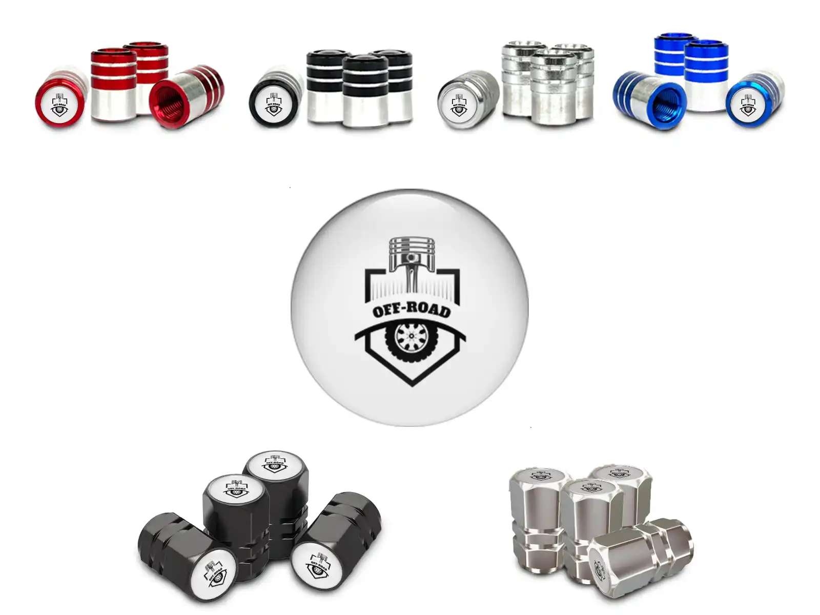 Tyres Valve Caps for SUVs Minimal Look